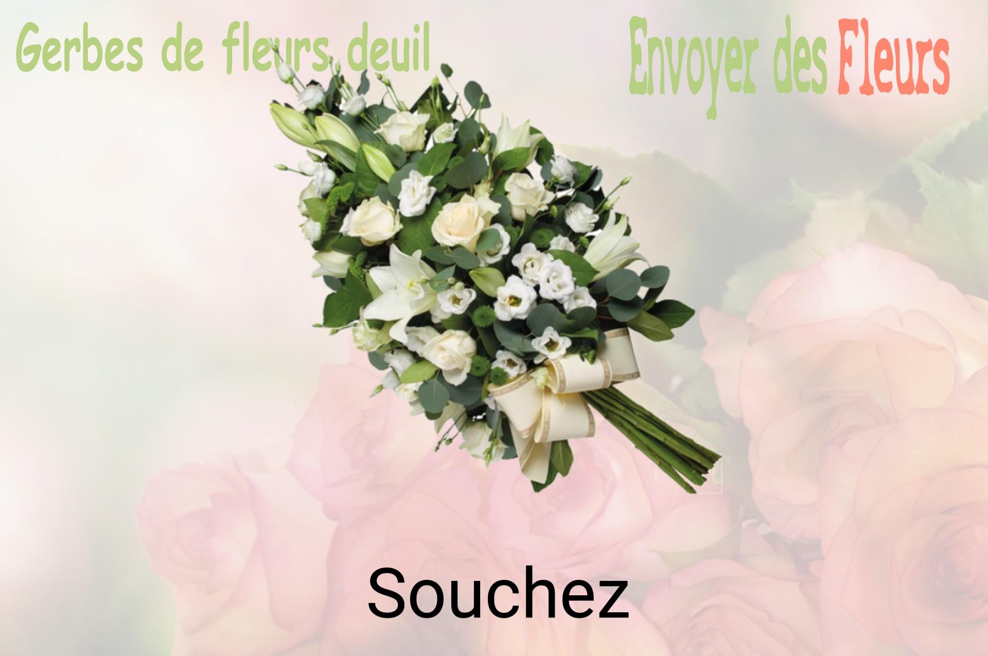 Gerbe de fleurs de deuil livrée à Souchez
